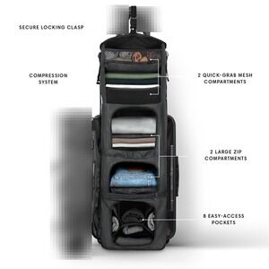 Solgaard Check-In Closet Hanging Travel Organizer Shore-Tex BLACK REPLACEMENT